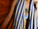 Cobalt Stripe Turkish Towel